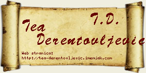 Tea Derentovljević vizit kartica